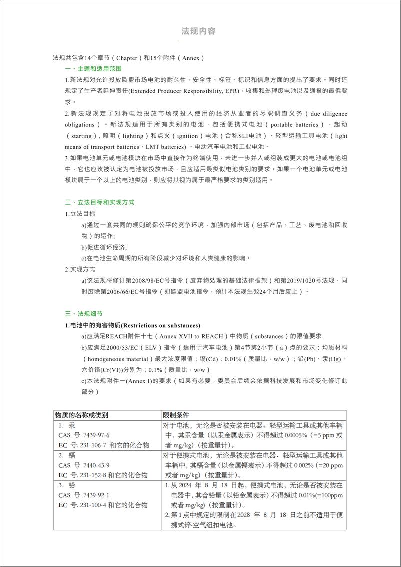 《欧盟发布电池和废电池的新规(EU) 附中译文参照（11页）》 - 第6页预览图