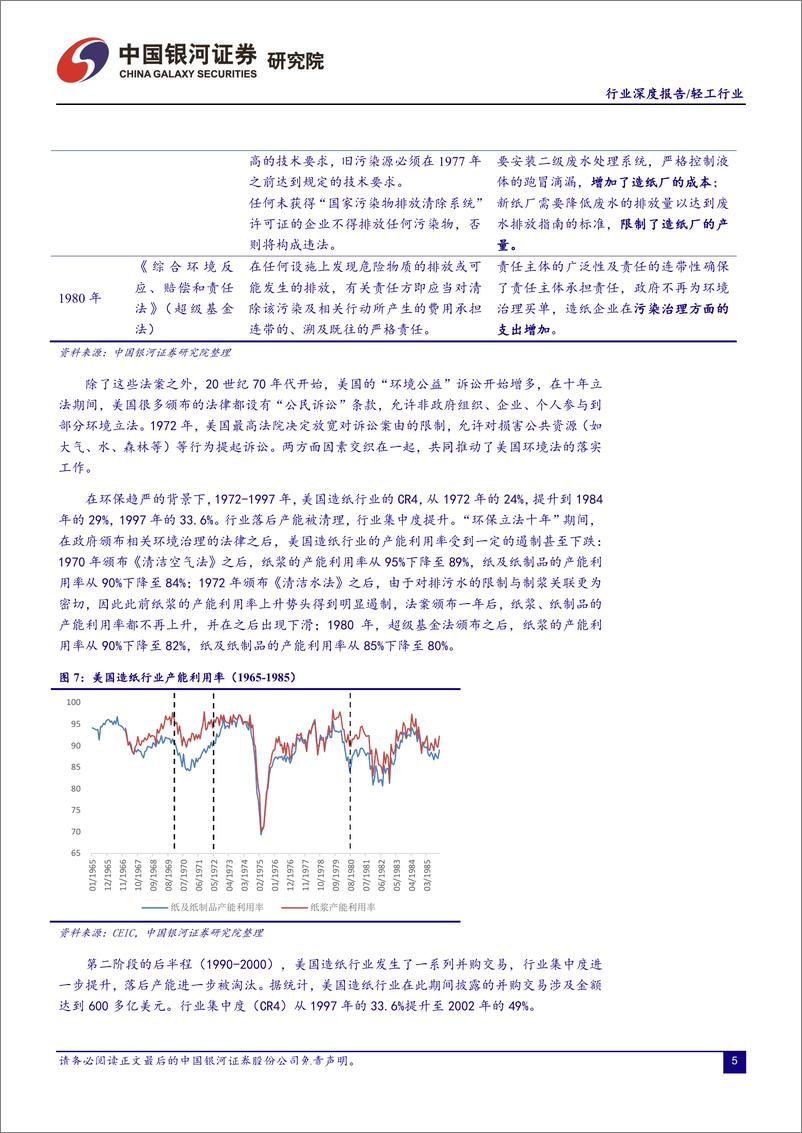 《轻工造纸行业从美国成熟造纸市场看中国造纸业：对上游原材料的把控度决定行业话语权-20190519-银河证券-45页》 - 第7页预览图