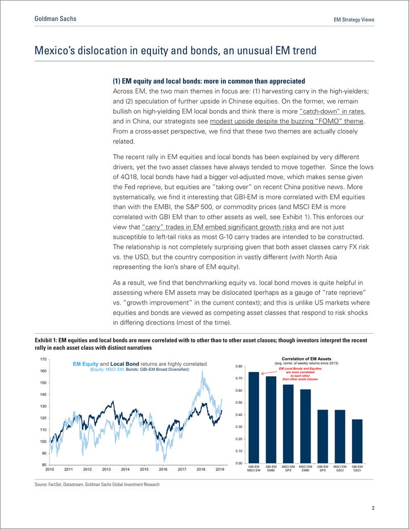 《高盛-新兴市场-投资策略-墨西哥股票和债券的错位，这是一种不寻常的新兴市场趋势-20190315-26页》 - 第3页预览图
