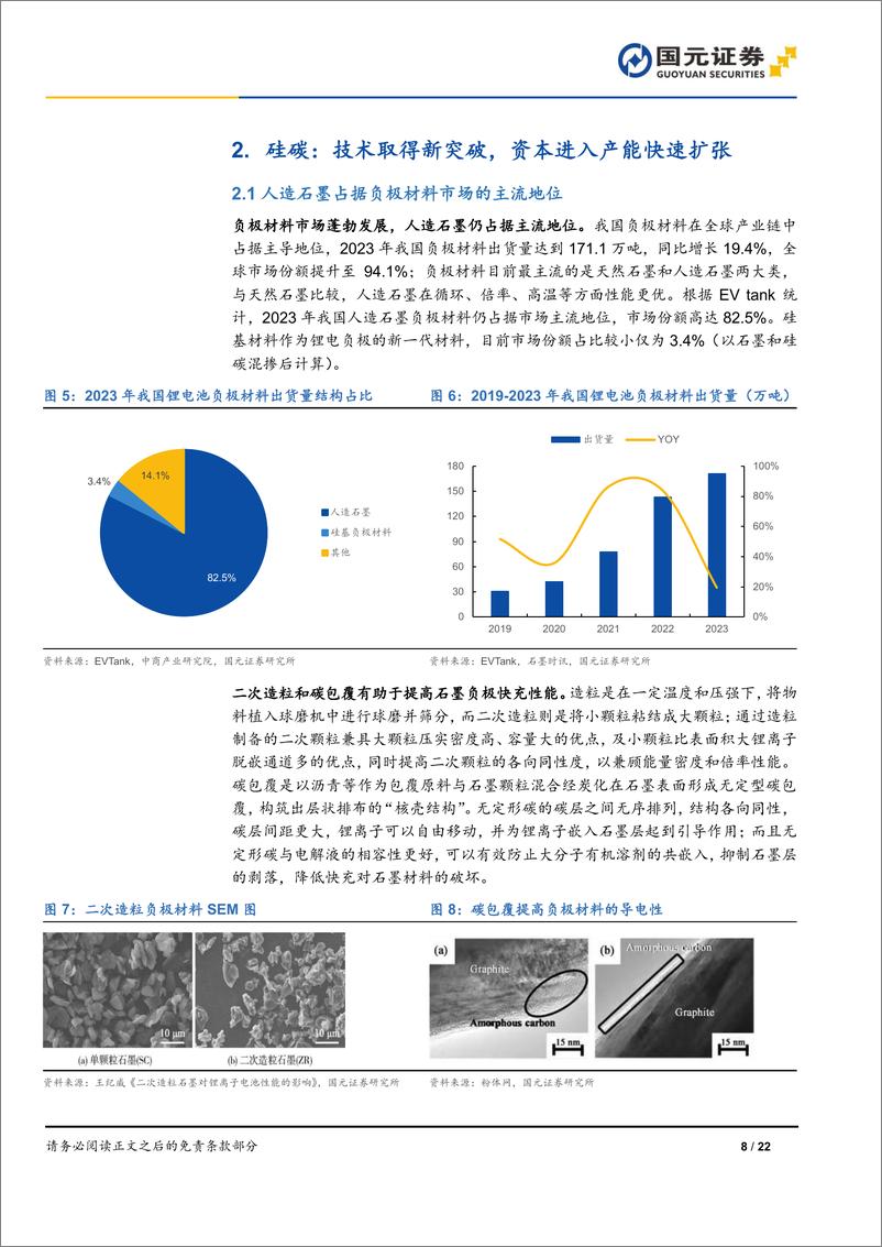 《2024年锂电行业报告：硅碳，密度提升显卓能，快充革新展新篇-241126-国元证券-22页》 - 第8页预览图