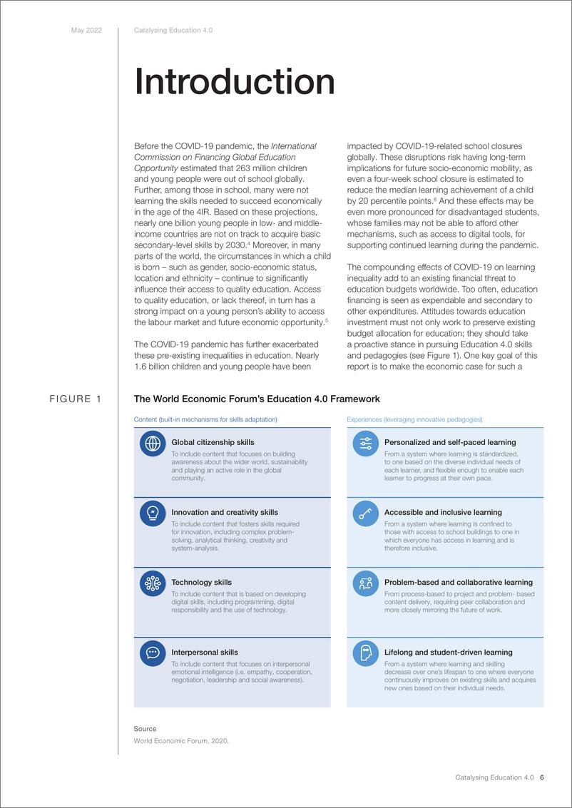 《世界经济论坛-催化教育4.0：投资学习的未来，实现以人为中心的复苏（英）-2022.5-35页》 - 第7页预览图