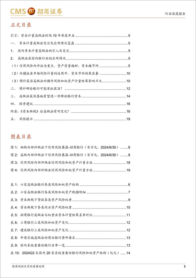 《银行业资本研究系列之二：高级法申请重启的影响测算-241119-招商证券-20页》 - 第3页预览图