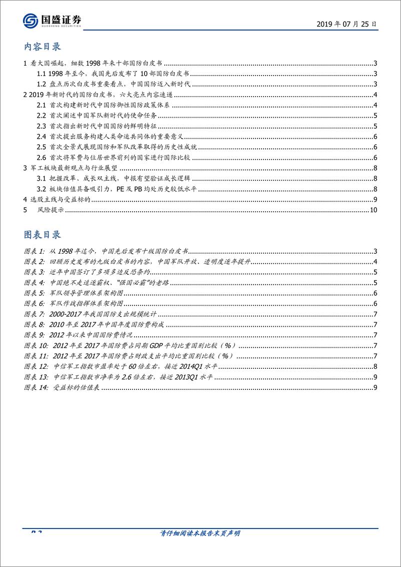 国防军工行业点评报告：百年强军梦，解读《新时代的中国国防》白皮书-20190725-国盛证券-11页 - 第3页预览图