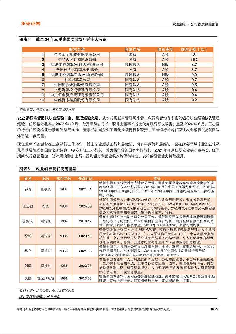 《农业银行(601288)客群基础夯实，深耕三农构筑差异化增长极-241113-平安证券-27页》 - 第8页预览图