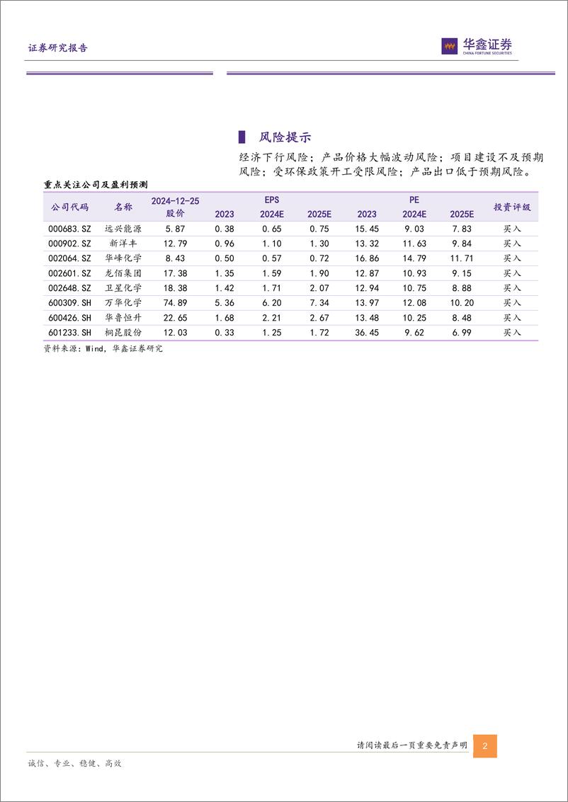 《基础化工行业深度报告：成本优势构筑国内化工行业龙头核心竞争力-241225-华鑫证券-48页》 - 第2页预览图