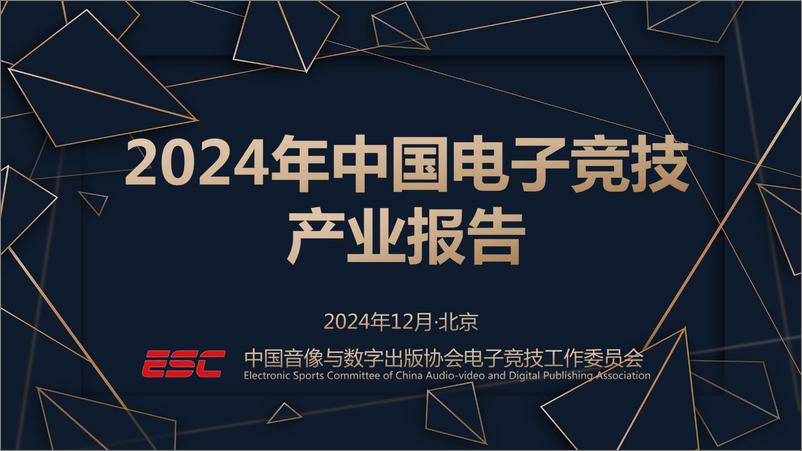 《2024年中国电子竞技产业报告-伽马数据》 - 第1页预览图