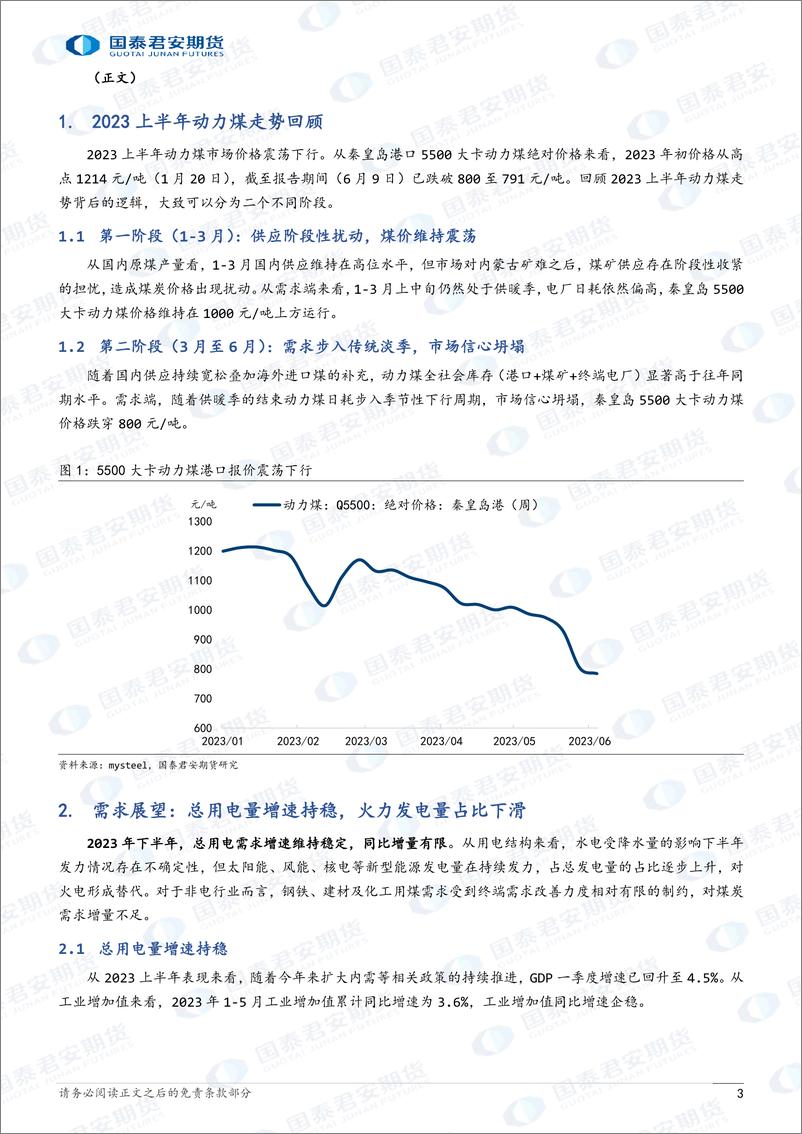 《2023年下半年动力煤期货行情展望：供需宽松格局未改，动力煤价格中枢下移-20230704-国泰君安期货-19页》 - 第4页预览图