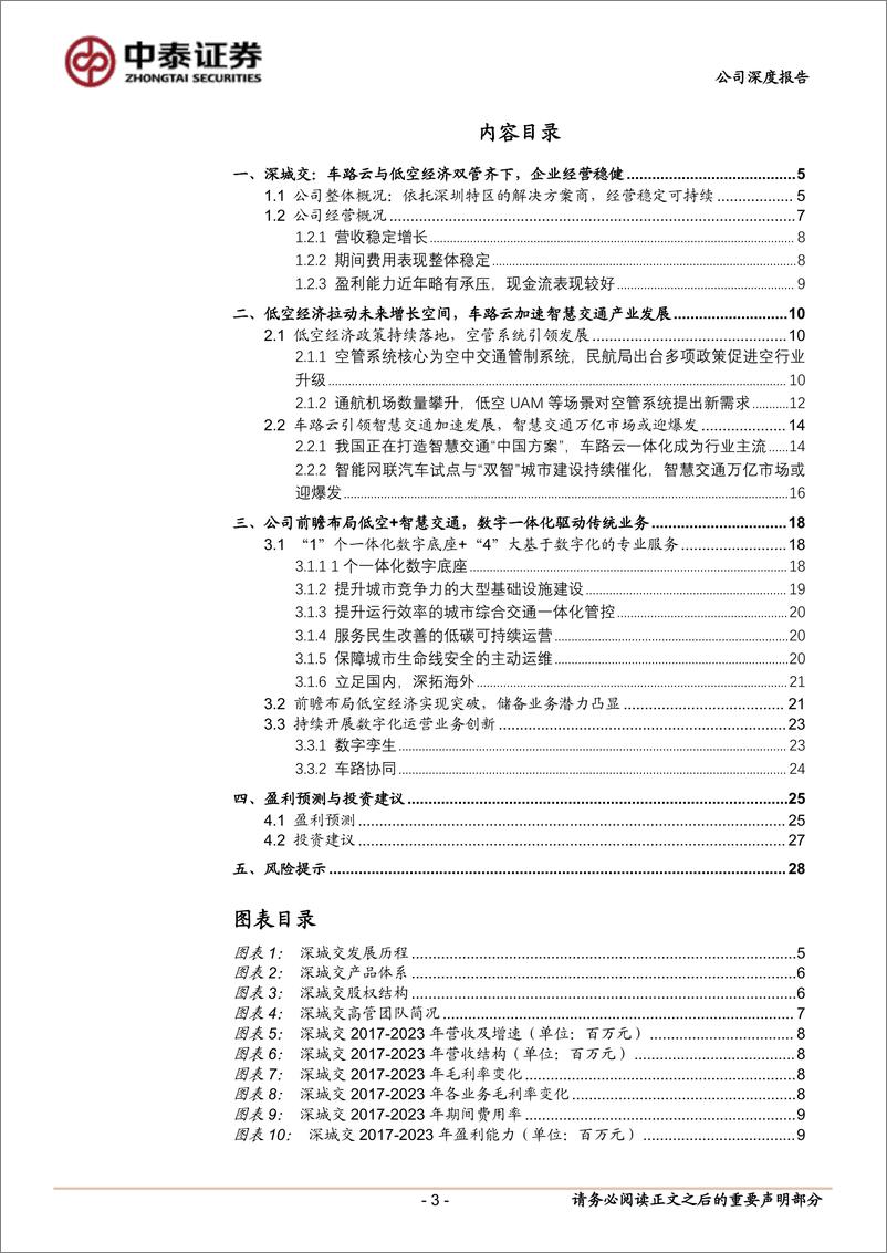 《深城交(301091)受益新型交通建设，低空经济先行企业-241127-中泰证券-30页》 - 第3页预览图