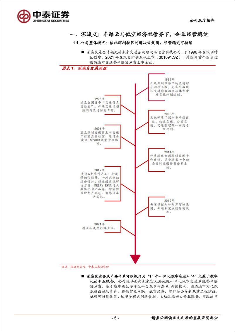 《深城交(301091)受益新型交通建设，低空经济先行企业-241127-中泰证券-30页》 - 第5页预览图