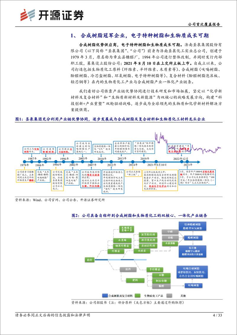 《圣泉集团(605589)公司首次覆盖报告：合成树脂冠军企业，电子特种树脂和生物质成长可期-250114-开源证券-33页》 - 第4页预览图