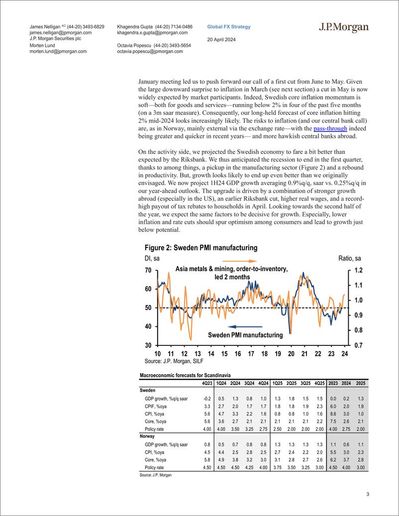 《JPMorgan Econ  FI-Scandi Monthly Outside Influence-107709814》 - 第3页预览图