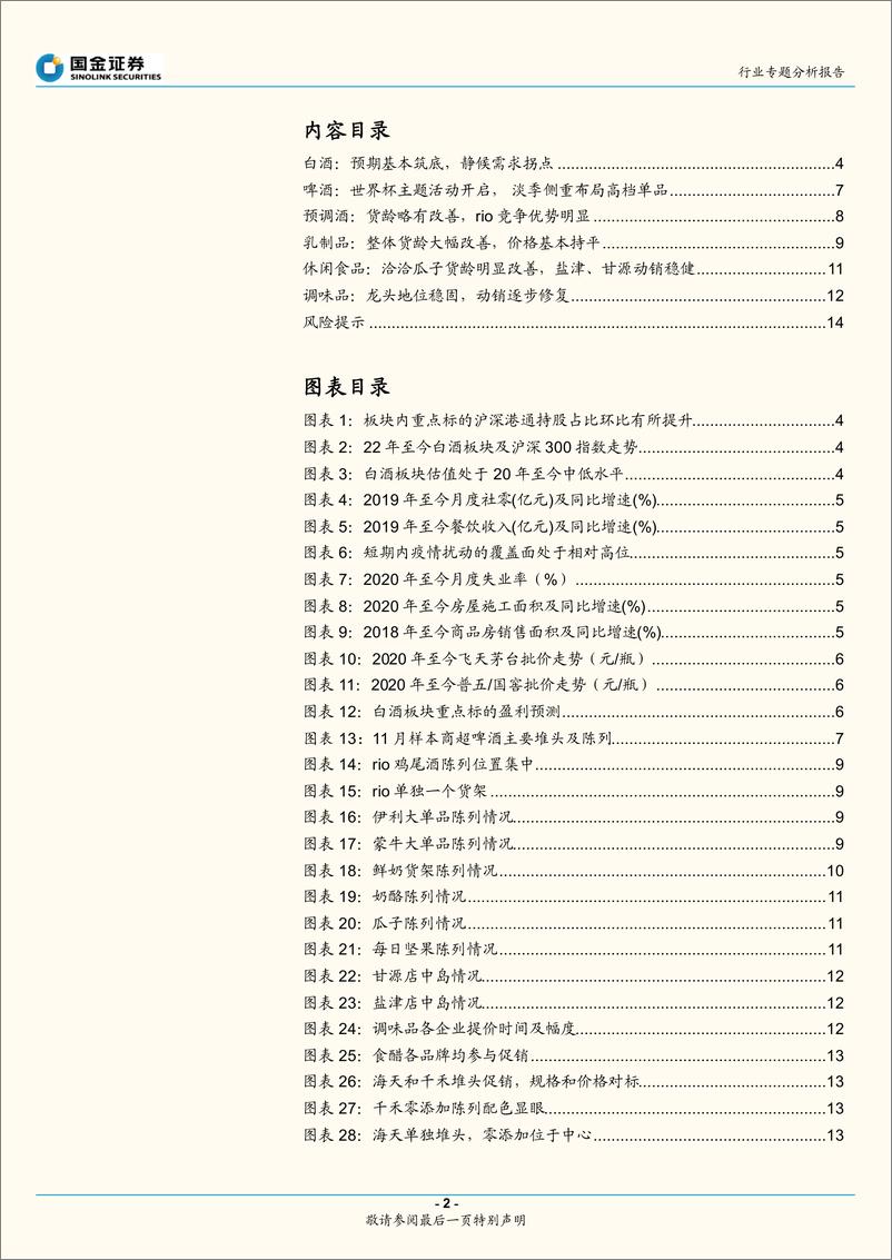 《食品饮料行业11月专题分析报告：关注事件催化，把握预期差机会-20221120-国金证券-15页》 - 第3页预览图