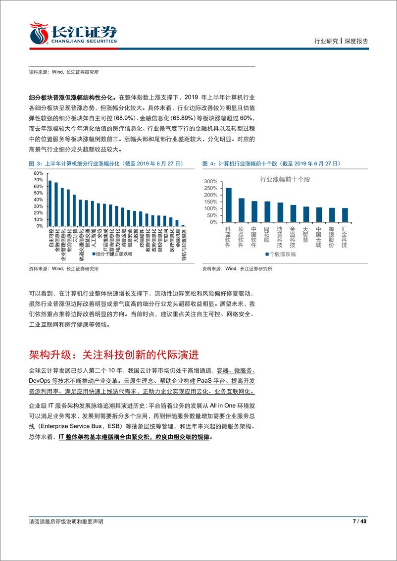 《计算机行业2019年中期投资策略：关注架构交付，优选景气赛道-20190630-长江证券-48页》 - 第8页预览图