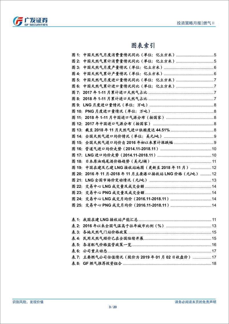 《燃气行业月度跟踪：11月天然气消费量同比增长20.3％，寒潮来袭LNG市场价反弹16.7％-20190103-广发证券-20页》 - 第3页预览图