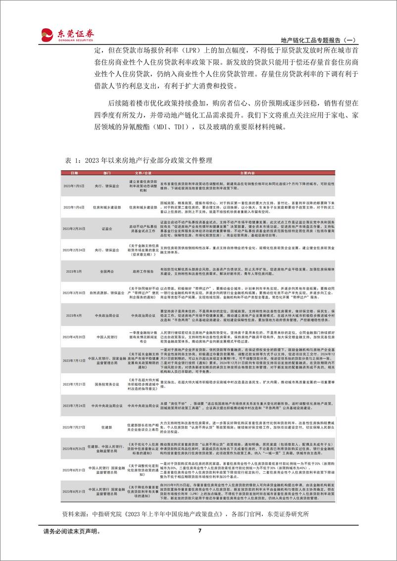 《基础化工行业地产链化工品专题报告（一）：MDI、TDI竞争格局优异，纯碱短期价格偏强运行-20230918-东莞证券-25页》 - 第8页预览图