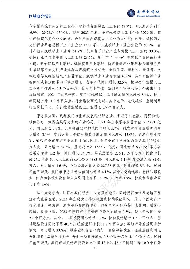 《厦门市及下辖各区经济财政实力与债务研究(2024)-241224-新世纪评级-22页》 - 第6页预览图