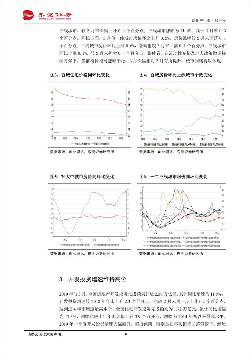 《房地产行业2019年4月月报：景气度回升，开发投资增速继续-20190419-东莞证券-11页》 - 第5页预览图