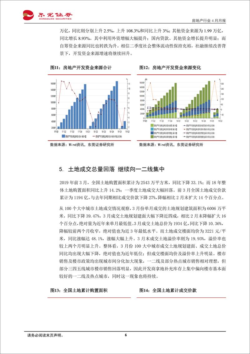 《房地产行业2019年4月月报：景气度回升，开发投资增速继续-20190419-东莞证券-11页》 - 第7页预览图