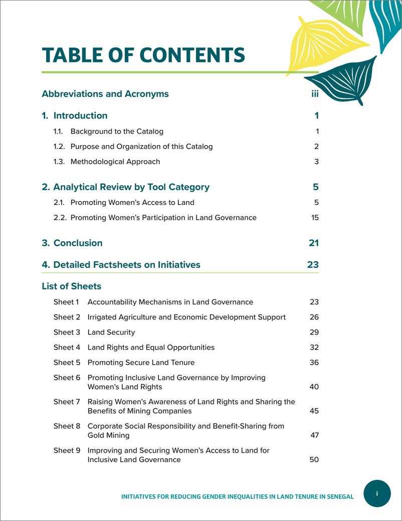 《世界银行-塞内加尔减少土地保有权中性别不平等的工具、机制和举措目录（英）-2024-80页》 - 第3页预览图