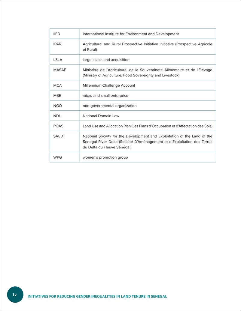 《世界银行-塞内加尔减少土地保有权中性别不平等的工具、机制和举措目录（英）-2024-80页》 - 第6页预览图