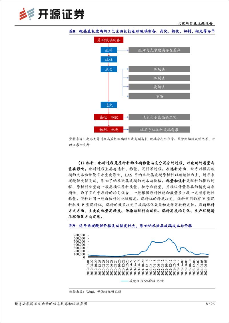 《北交所新质生产力专题系列报告(一)：深度解析微晶玻璃产业链，北交所包含产业链核心公司-240723-开源证券-26页》 - 第8页预览图