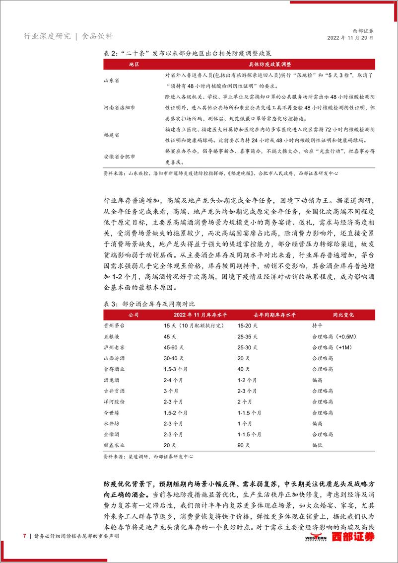 《食品饮料行业2023年度策略：承压开局逐步改善，疫后复苏是最强主线-20221129-西部证券-26页》 - 第8页预览图