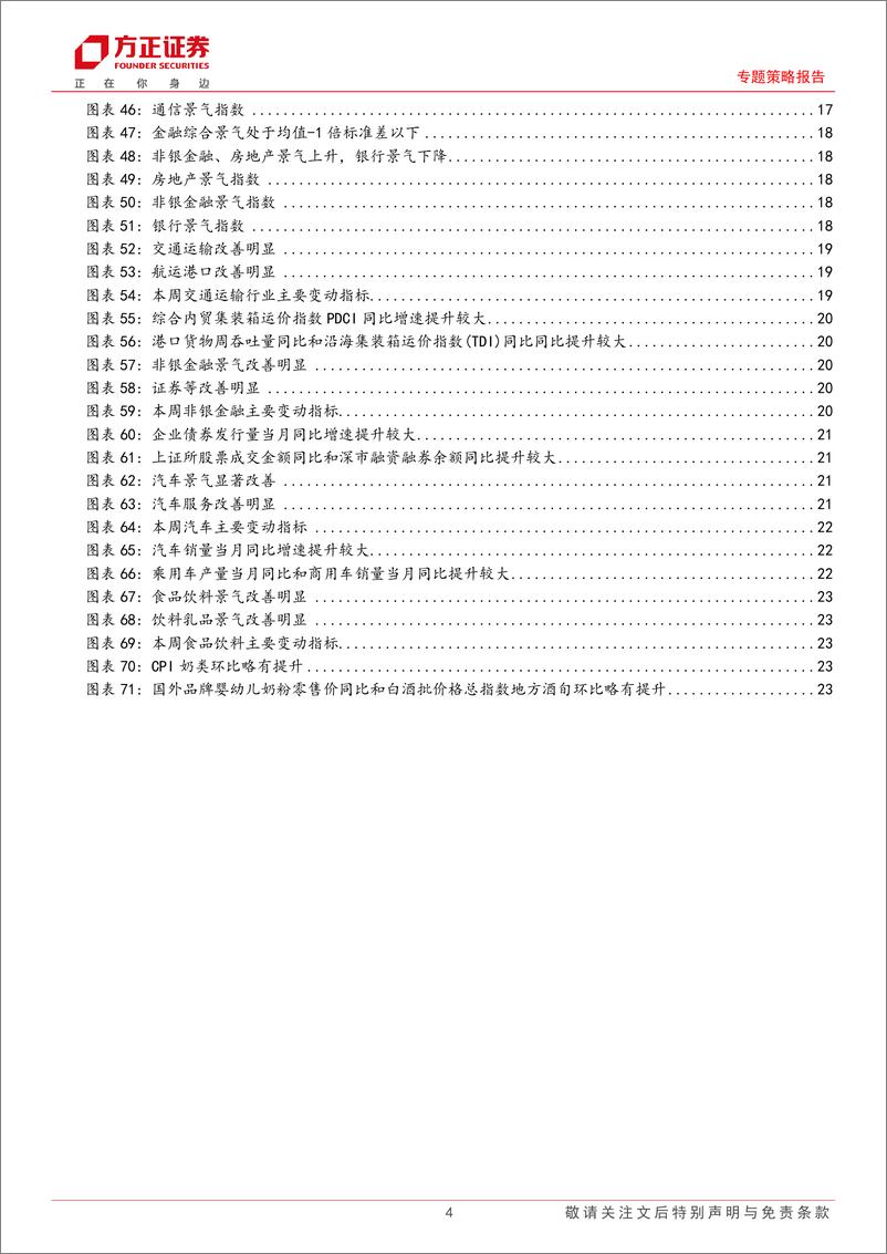 《A股中观景气全景扫描(11月3期)：A股整体景气略有下降，可选消费和金融综合景气小幅上升-241117-方正证券-25页》 - 第4页预览图