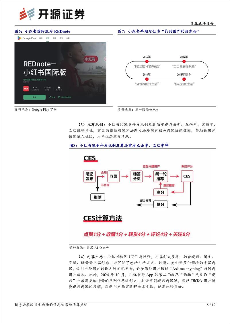 《传媒行业点评报告：海外用户涌入小红书，流量繁荣赋能产业链各方-250116-开源证券-12页》 - 第5页预览图