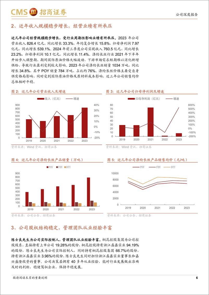 《桐昆股份(601233)全球最大的涤纶长丝企业，布局炼化项目成长空间大-241127-招商证券-20页》 - 第6页预览图