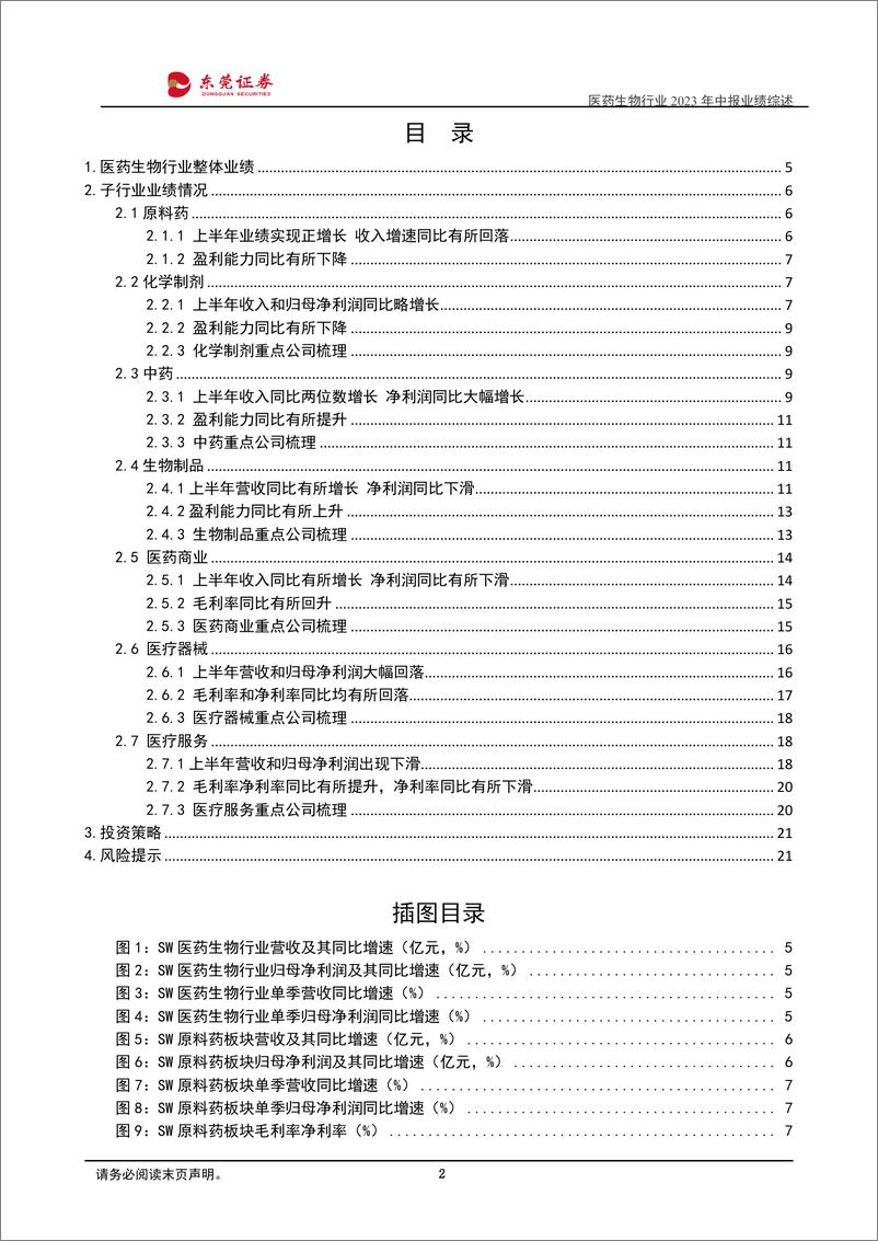 《医药生物行业2023年中报业绩综述：上半年营收实现正增长，Q2业绩增速环比有所提升-20230907-东莞证券-22页》 - 第3页预览图