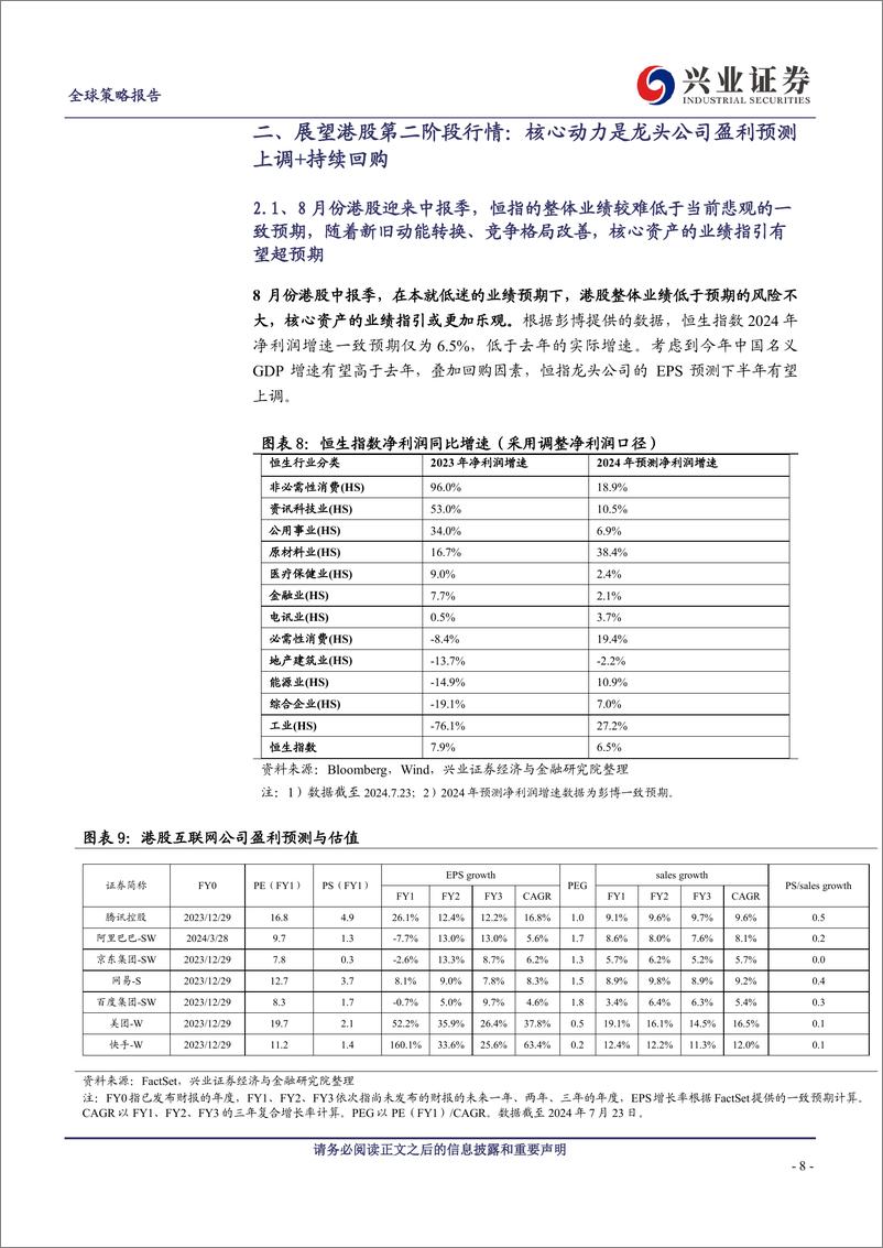 《港股投资策略：流泪撒种，必欢呼收割-240731-兴业证券-24页》 - 第8页预览图