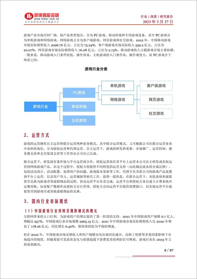 《20230327-慧博智能投研-游戏行业深度：政策环境、发展趋势、产业链及重点布局企业深度梳理》 - 第2页预览图