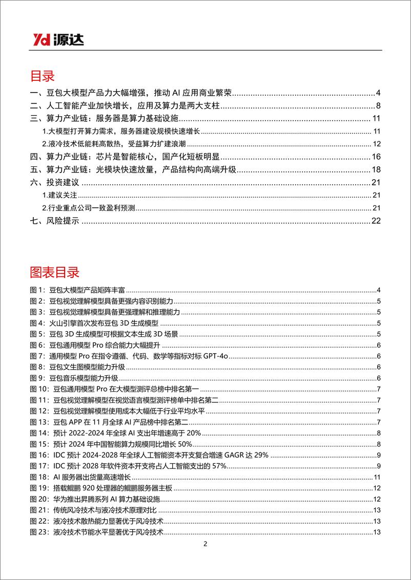 《人工智能行业专题研究：豆包大模型迎来重磅更新，AI应用繁荣推动算力基础设施建设-源达信息-241231-23页》 - 第2页预览图