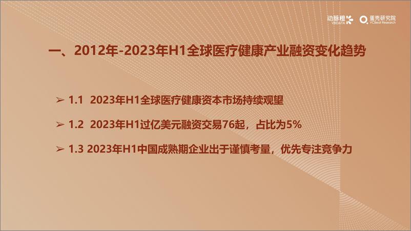 《2023年H1全球医疗健康产业资本报告-动脉橙-32页》 - 第8页预览图