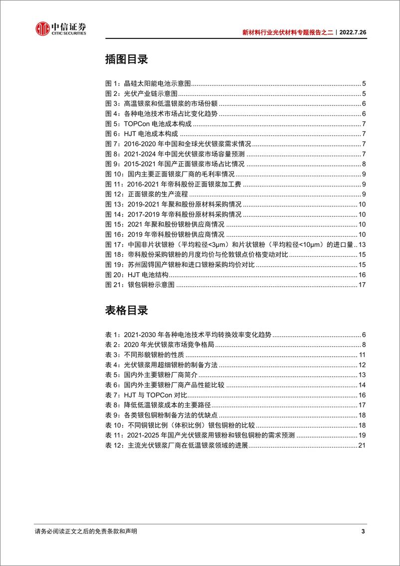 《新材料行业光伏材料专题报告之二：光伏银浆三期叠加，银粉+银包铜粉前景广阔-20220726-中信证券-23页》 - 第4页预览图