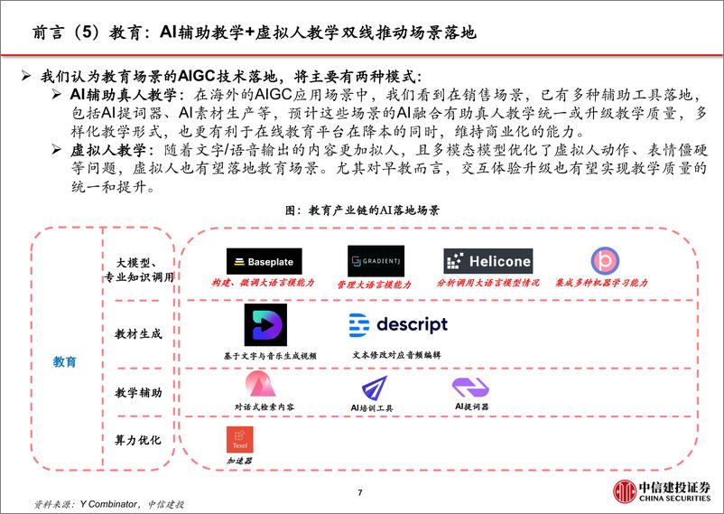 《计算机行业AIGC应用系列四重塑交互体验看好虚拟人教育-23032441页》 - 第8页预览图