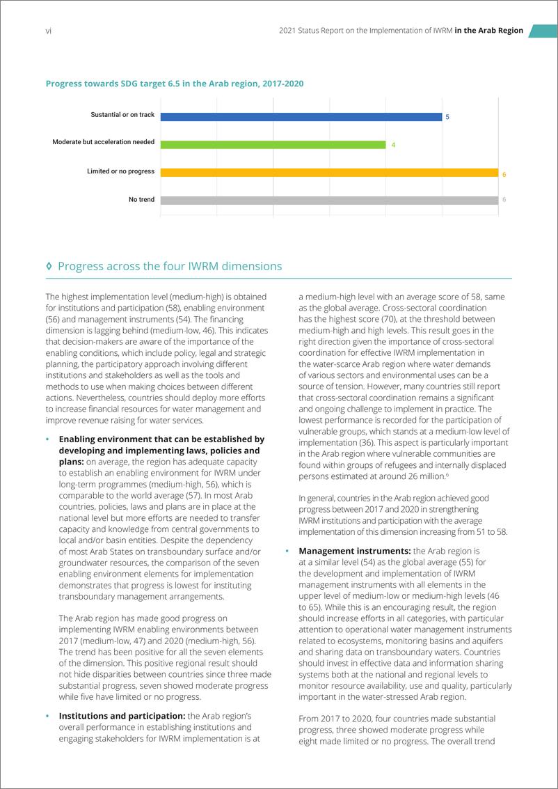 《联合国西亚经济社会委员会-2021阿拉伯区域水资源综合管理实施情况报告（英）-2022.5-74页》 - 第8页预览图