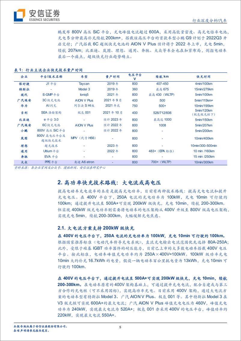 《汽车行业深度分析：2022年有望迎快充元年，高功率快充引领车桩变革-20211229-安信证券-22页》 - 第6页预览图