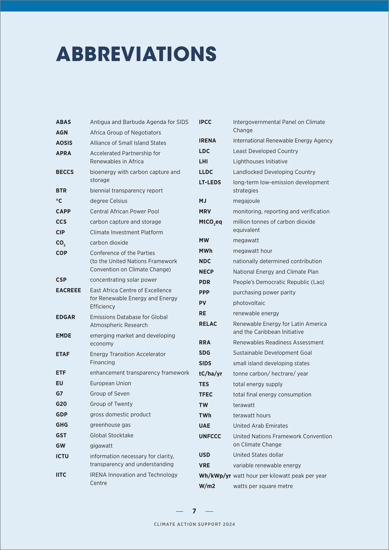 《IRENA-2024年气候行动支持（英）-2024-178页》 - 第7页预览图