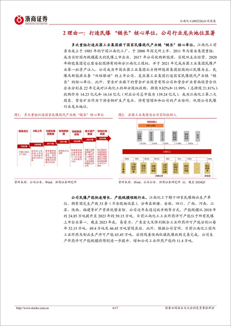 《江南化工(002226)深度报告：收购整合加速兑现，民爆龙头价值重估-241111-浙商证券-17页》 - 第6页预览图