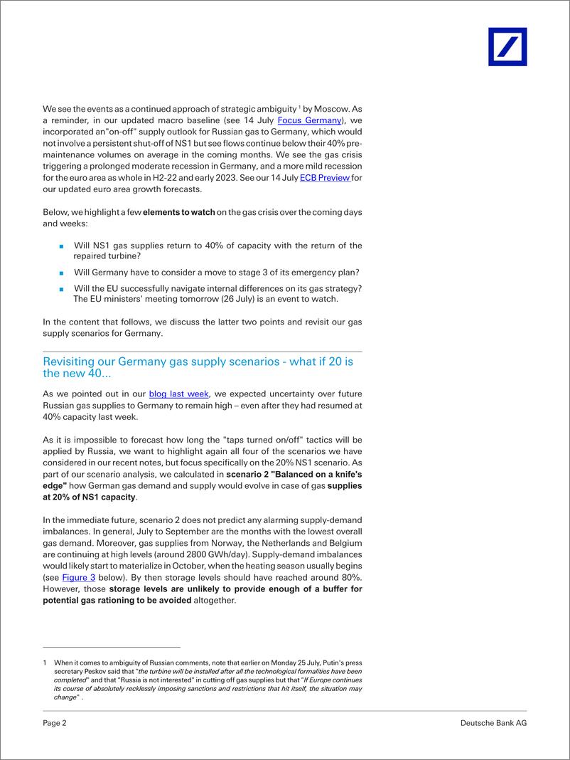 《DB-Gas supply - Risks remain in focus with announced NS1 volume cut》 - 第3页预览图