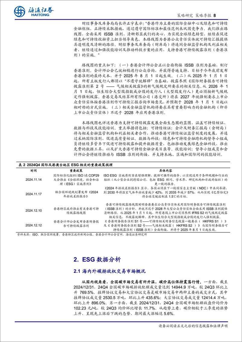 《策略季报：统一可持续披露准则体系建设拉开序幕-250108-海通证券-20页》 - 第8页预览图