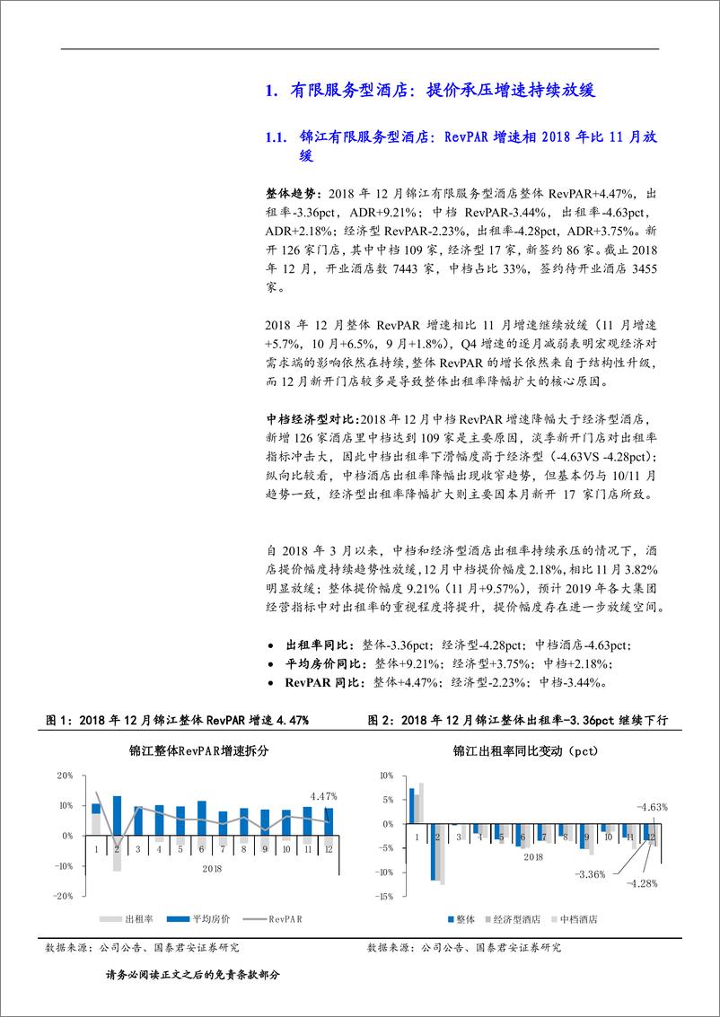 《旅游行业酒店数据洞察【2018年12月】：提价承压华住锦江增速放缓，星级酒店边际改善-20190212-国泰君安-15页》 - 第5页预览图