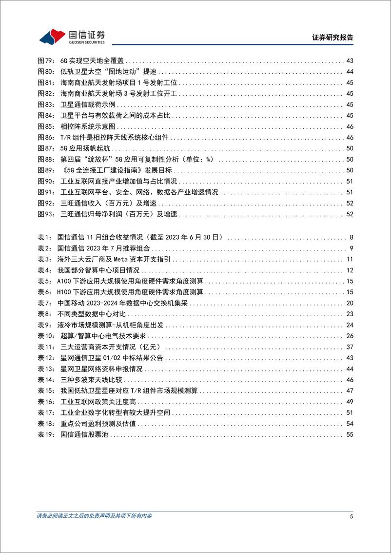 《通信行业2023年中期投资策略：聚焦算力主线，兼顾中报景气方向-20230705-国信证券-57页》 - 第6页预览图