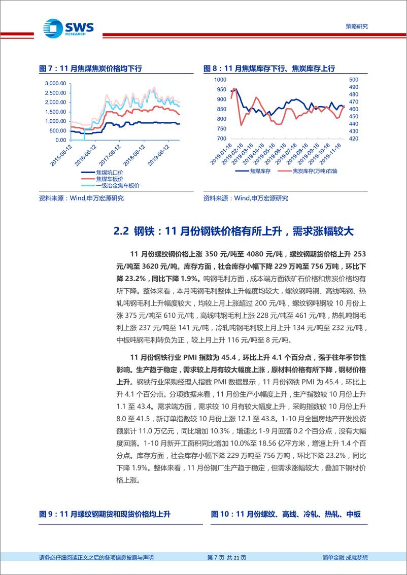 《行业利差及产业链高频跟踪月报2019年第11期：基建支持、新能源汽车政策值得关注-20191206-申万宏源-21页》 - 第8页预览图