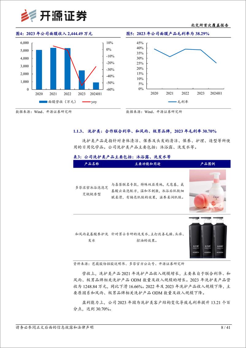 《芭薇股份(837023)北交所首次覆盖报告：护肤化妆ODM龙头专业检测为利基，合作众多知名品牌-241205-开源证券-41页》 - 第8页预览图