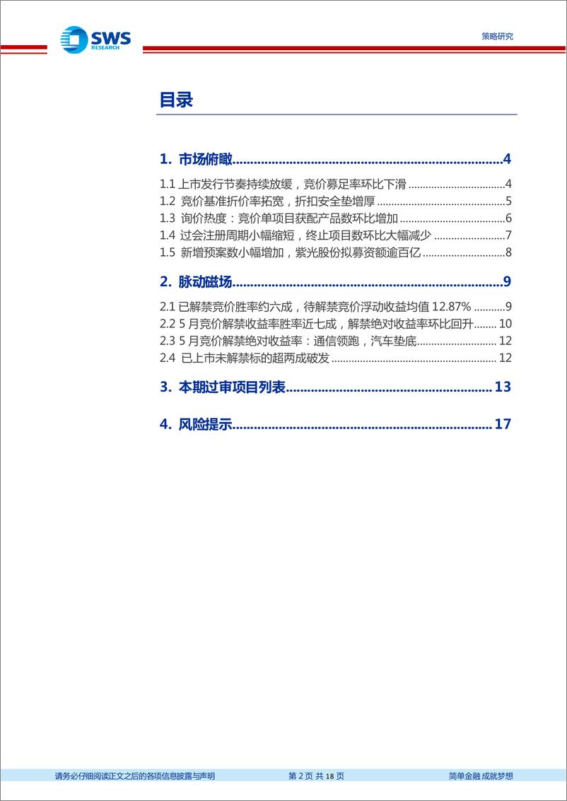 《定增市场2023年5月报：折价率拓宽，解禁收益回升-20230605-申万宏源-18页》 - 第3页预览图