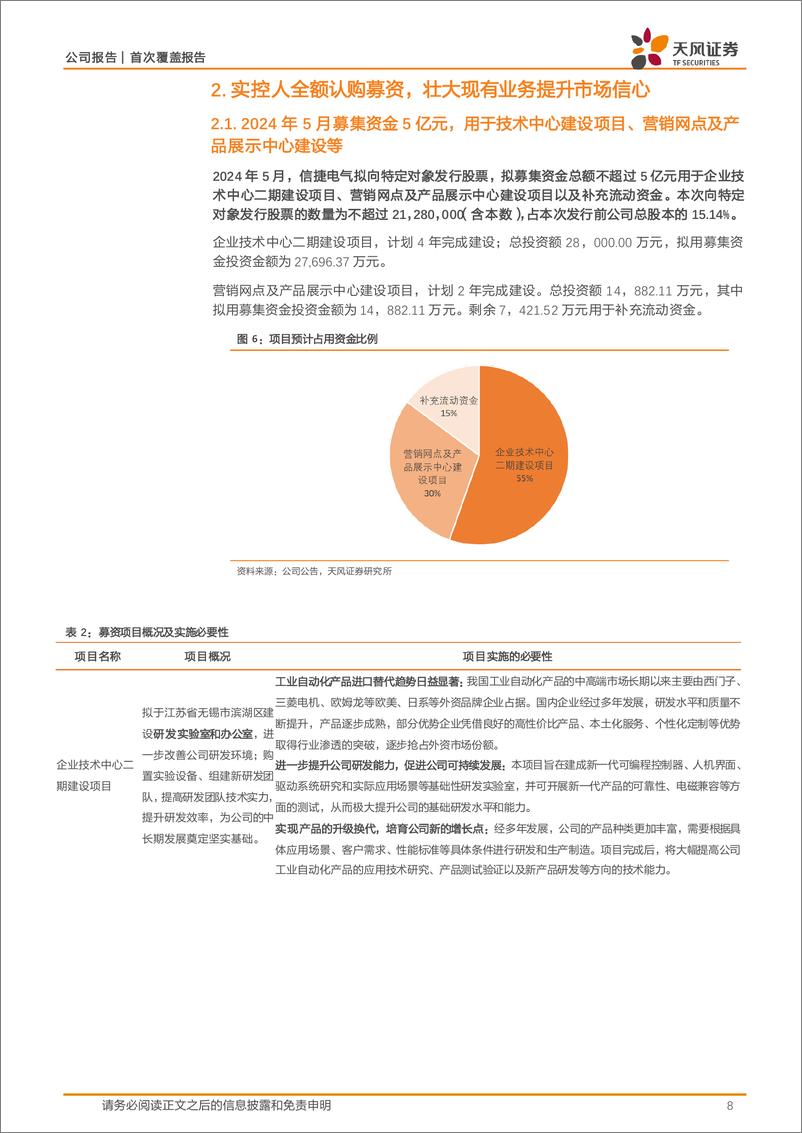 《信捷电气(603416)小型PLC内资龙头之一，伺服及大型PLC潜力大-241108-天风证券-38页》 - 第8页预览图