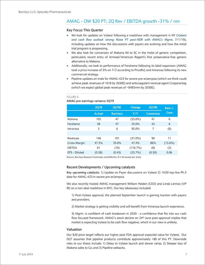 《巴克莱-美股-制药行业-美国专业制药业2019年Q2预览：聚焦CF趋势-2019.7.11-35页》 - 第8页预览图