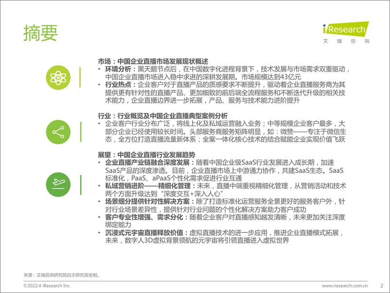 《2022年中国企业直播行业发展趋势研究报告-艾瑞咨询-202203》 - 第3页预览图